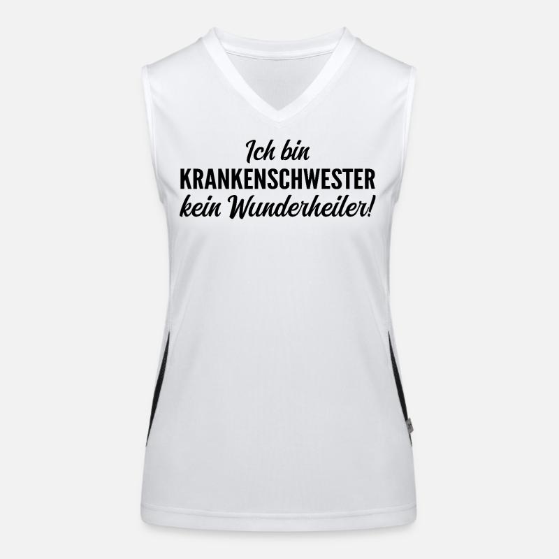 Ich bin Krankenschwester, kein Wunderheiler Funktionelles Kontrast-Tank Top für Frauen