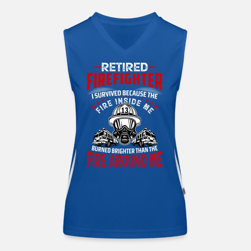 Feuerwehrmann Funktionelles Kontrast-Tank Top für Frauen