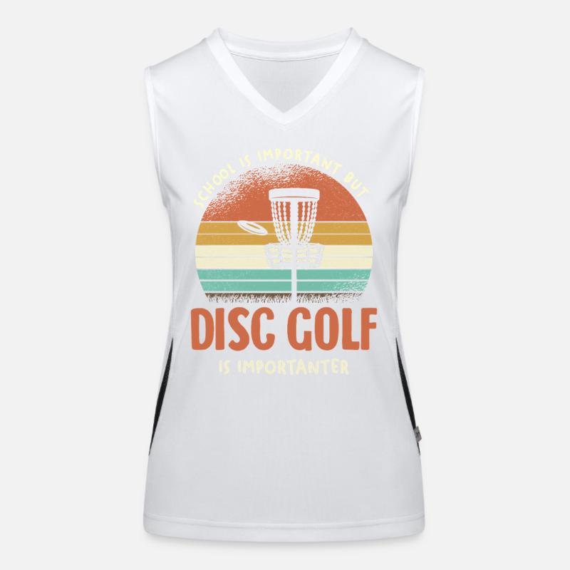 Le disc golf rétro est important Débardeur respirant contrasté Femme