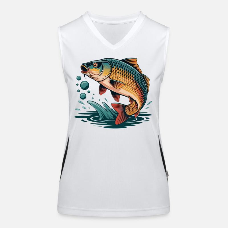Jumping Carp Women's Functional Contrast Tank Top