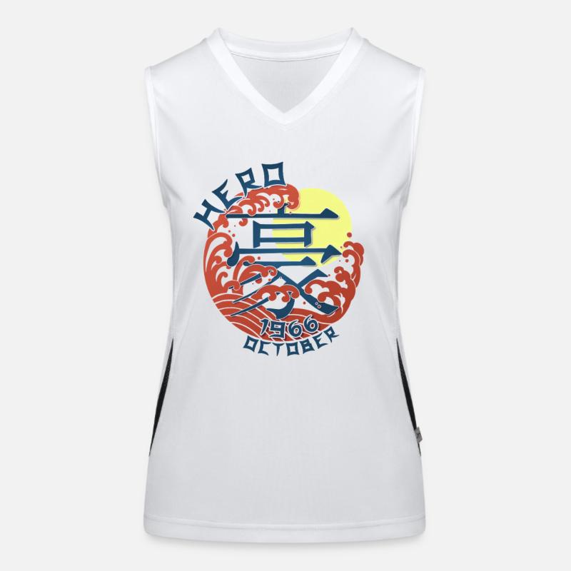 Japan Hero since October 1966 Geburtstaggeschenk Funktionelles Kontrast-Tank Top für Frauen