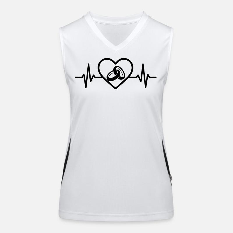 Alliances Coeur Amour Débardeur respirant contrasté Femme