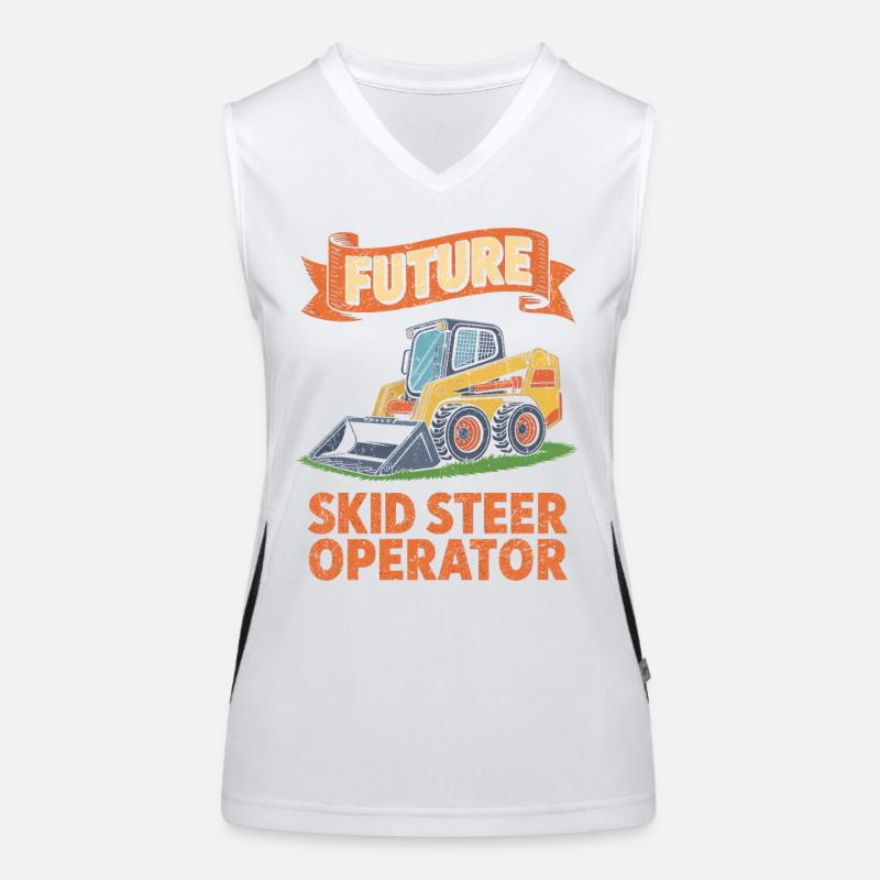 Opérateur de chargeuse compacte Chargeuse compacte Débardeur respirant contrasté Femme