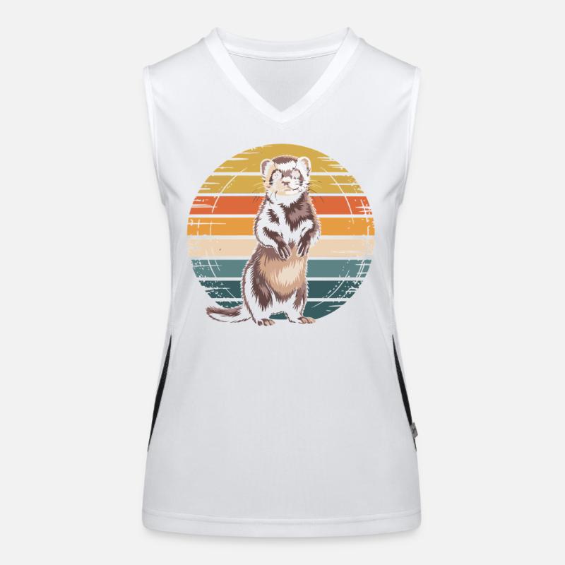 Frettchen Funktionelles Kontrast-Tank Top für Frauen