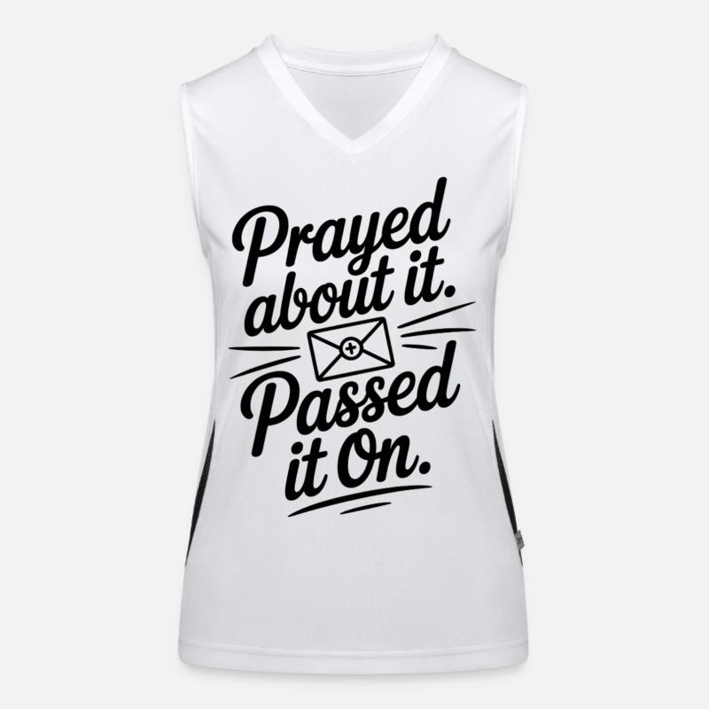 Prayed About It Passed It On Gebet Funktionelles Kontrast-Tank Top für Frauen