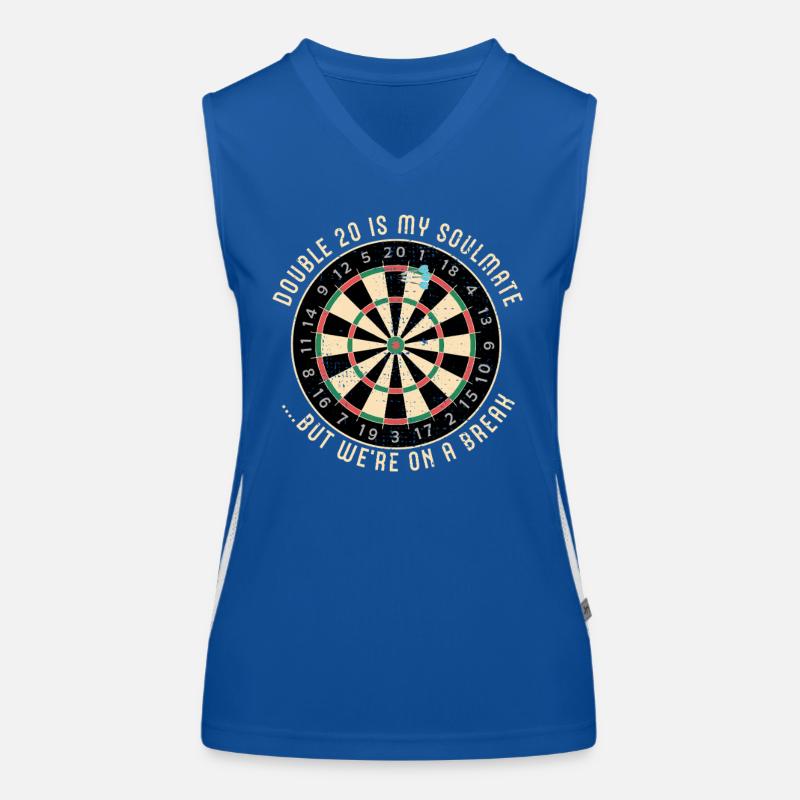 Double 20 Breakup Dartscheibe Funktionelles Kontrast-Tank Top für Frauen