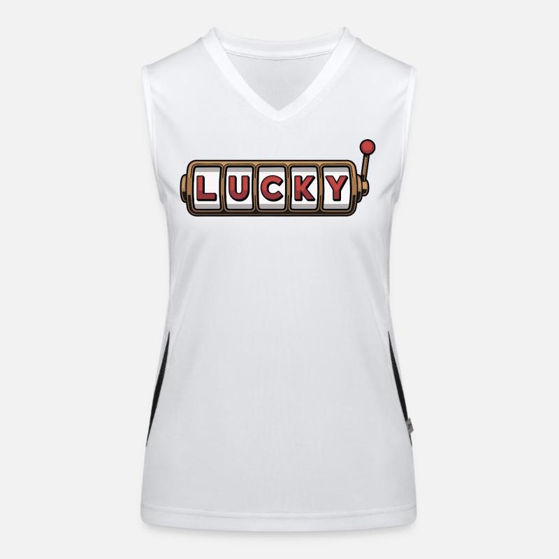 Conception de machine à sous chanceuse Débardeur respirant contrasté Femme