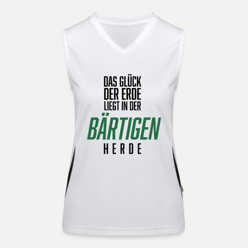 Bart, Bartträger, Lustiger Spruch, Bärtige Herde Funktionelles Kontrast-Tank Top für Frauen