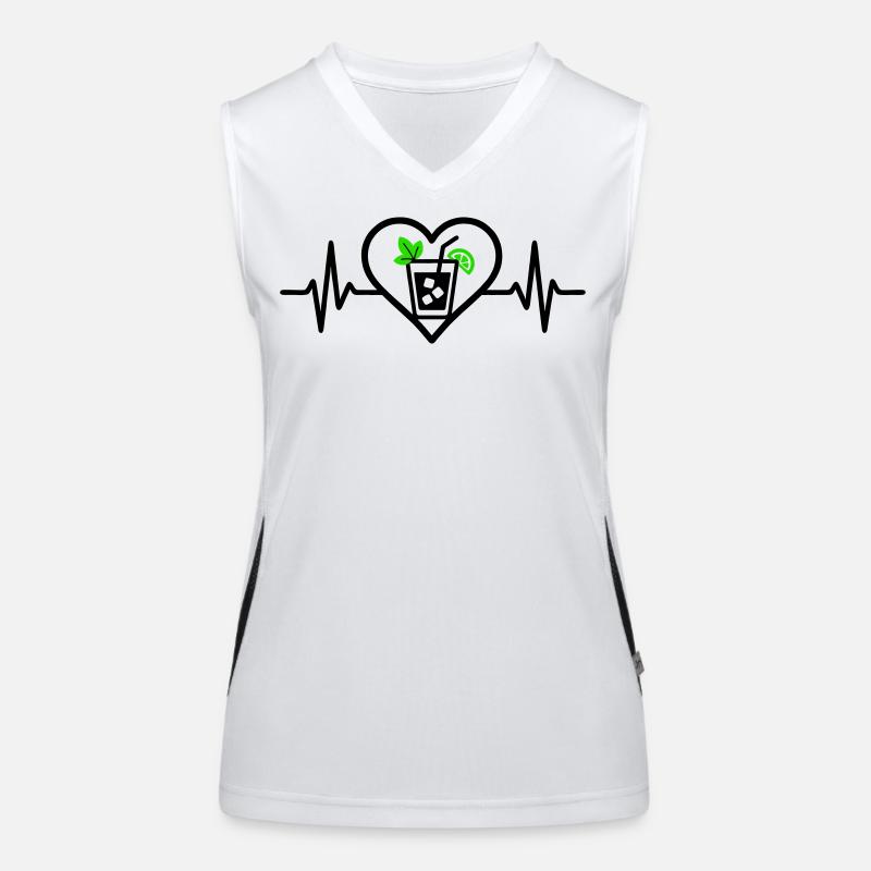 Mojito Herz Aperitif Cocktail Funktionelles Kontrast-Tank Top für Frauen
