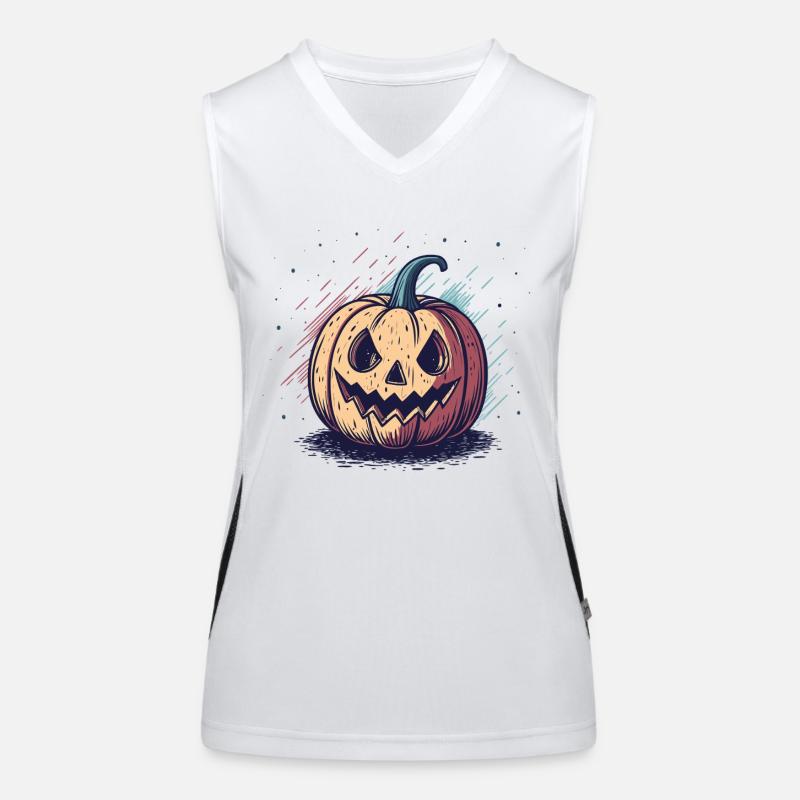 Pumpkin jackolantern chart Women's Functional Contrast Tank Top