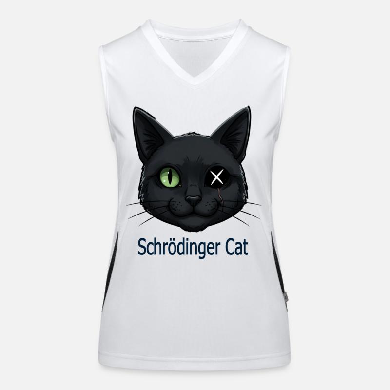 Schrödinger Katze Funktionelles Kontrast-Tank Top für Frauen