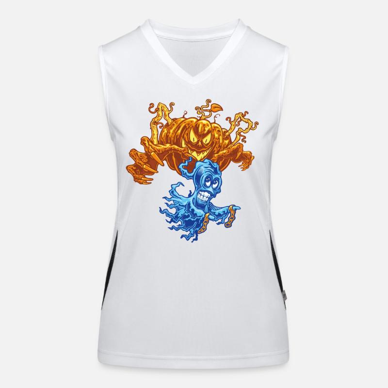 🎃Haunted Pumpkin Ghost Hunter 👻 Débardeur respirant contrasté Femme