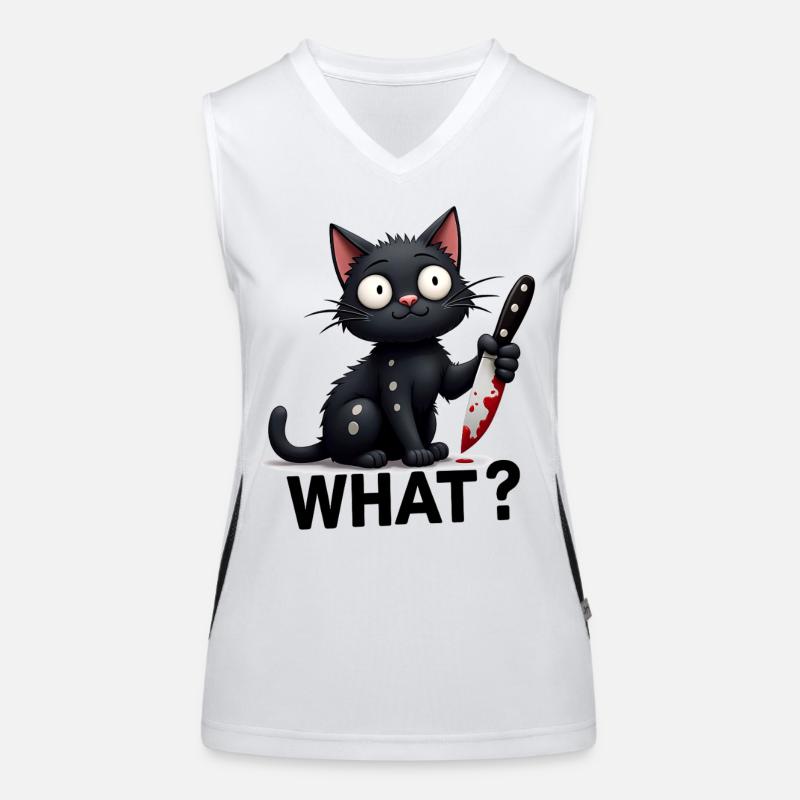 WHAT? Killer-Katze Funktionelles Kontrast-Tank Top für Frauen