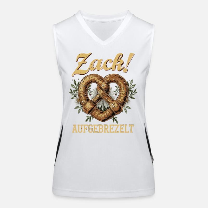 Pretzel Bavaria Dressed Up Pretty Beer Bavarian Women's Functional Contrast Tank Top