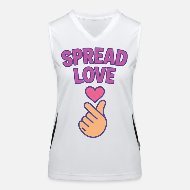 K-POP Liebe verbreiten: Herz-Hand-Geste Funktionelles Kontrast-Tank Top für Frauen