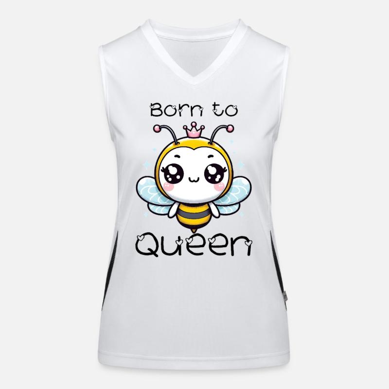 Born to Bee Queen  Women's Functional Contrast Tank Top
