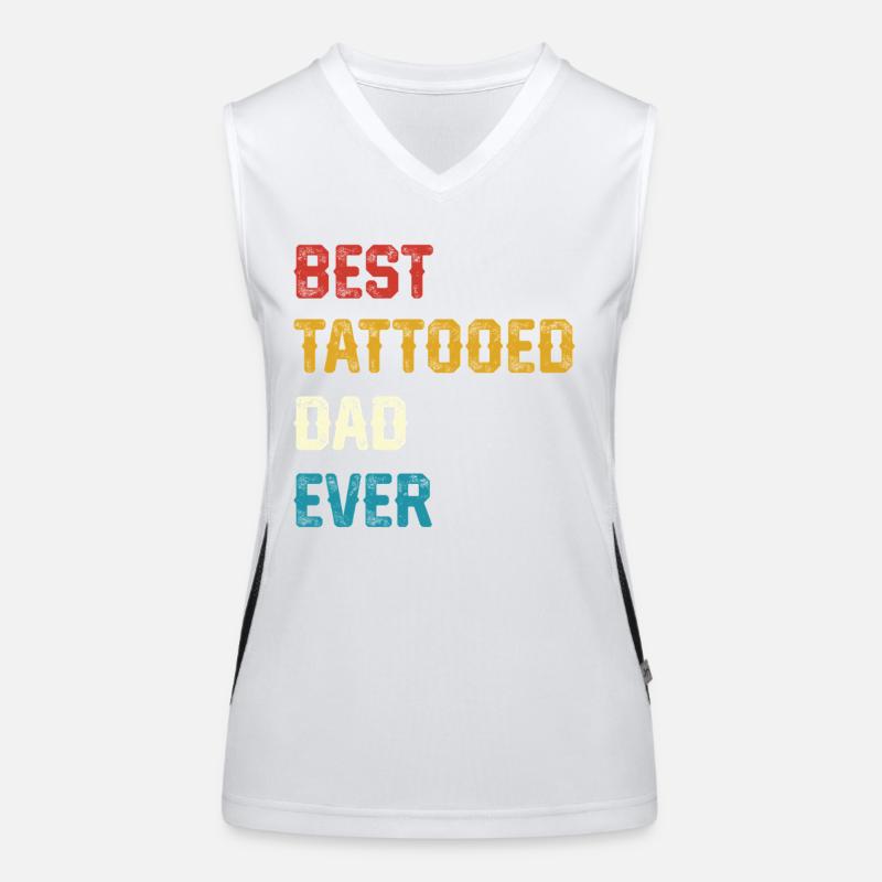 Bester tätowierter Vater Ever Funktionelles Kontrast-Tank Top für Frauen