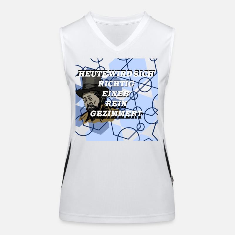 Historical Man in Geometry Pattern Women's Functional Contrast Tank Top