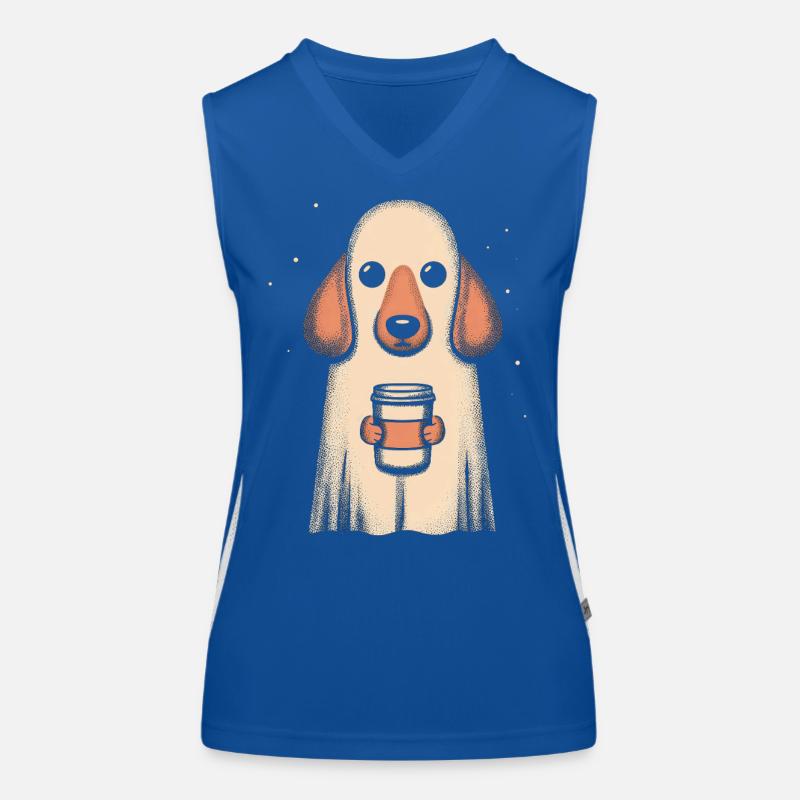 Drôle de fantôme de chien, effrayant Débardeur respirant contrasté Femme