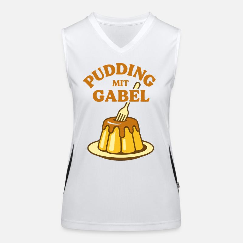 Pudding mit Gabel Funktionelles Kontrast-Tank Top für Frauen