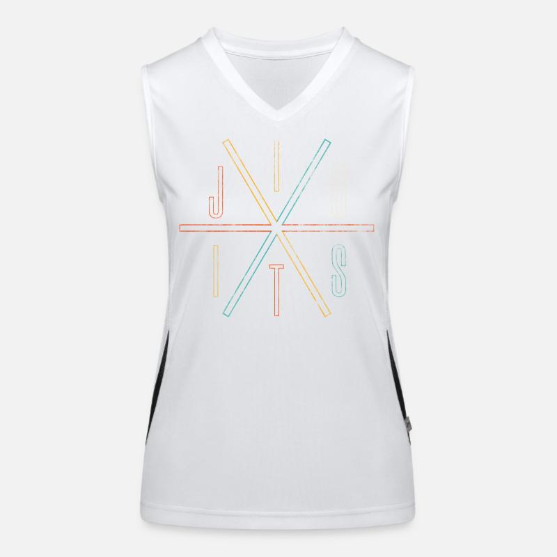 Jiu Jitsu Minimaliste Design Graphique Débardeur respirant contrasté Femme