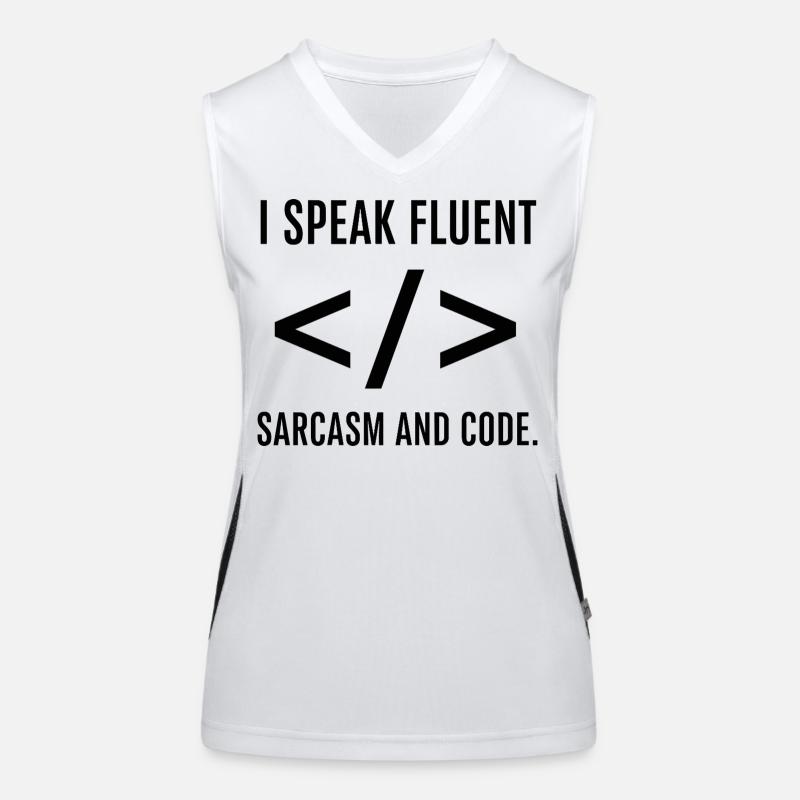 Ich spreche fließend Code Funktionelles Kontrast-Tank Top für Frauen