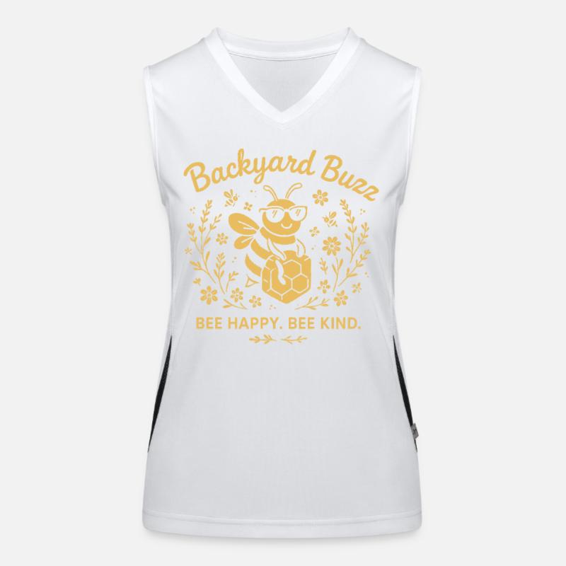 Backyard Buzz Bee Happy Bee Kind Funktionelles Kontrast-Tank Top für Frauen
