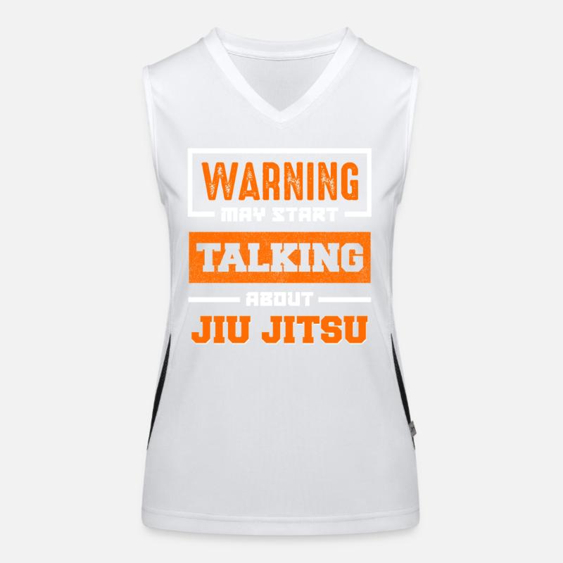 Warning Jiu Jitsu Topic of Conversation Women's Functional Contrast Tank Top