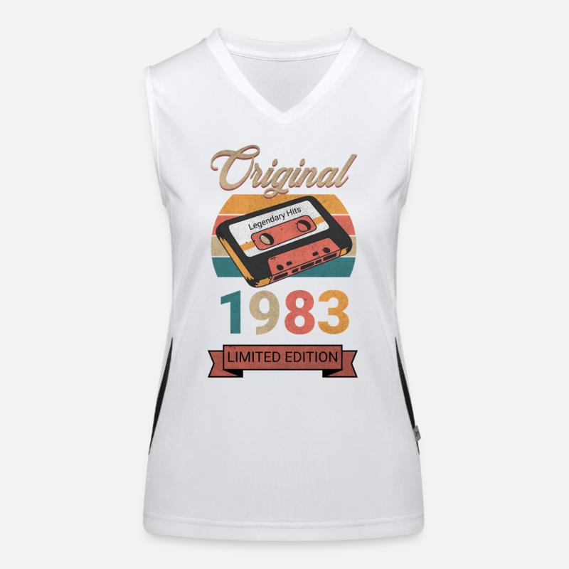Original 1983 Édition Limitée Cadeau d’Anniversaire Débardeur respirant contrasté Femme