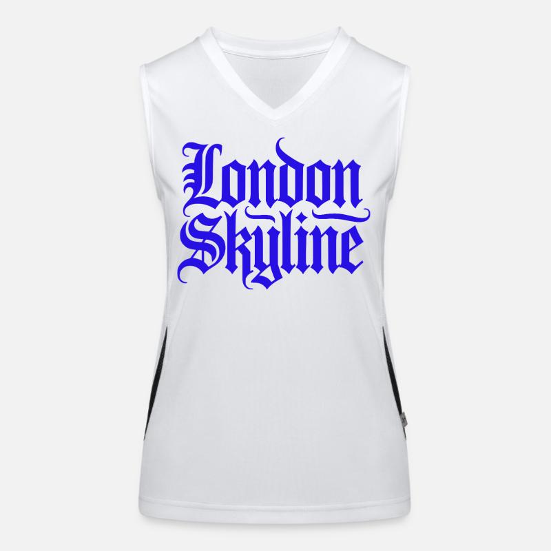 London Skyline Funktionelles Kontrast-Tank Top für Frauen