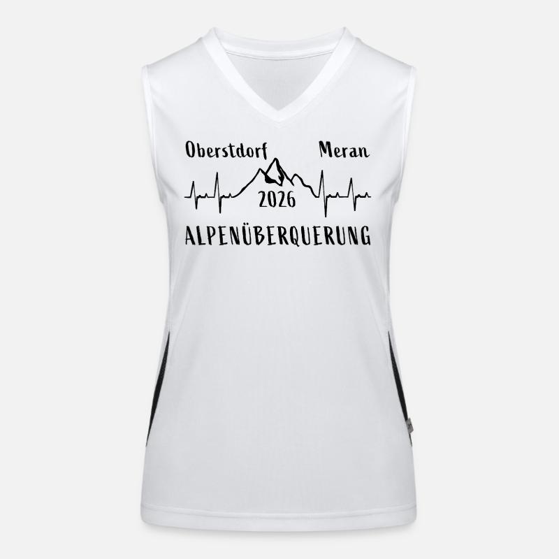 ALPENÜBERQUERUNG 2026 Oberstdorf Meran E5 Funktionelles Kontrast-Tank Top für Frauen