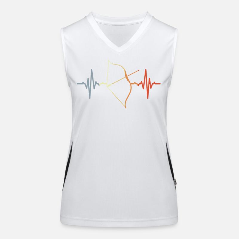Cardiogramme d’arc composite Débardeur respirant contrasté Femme