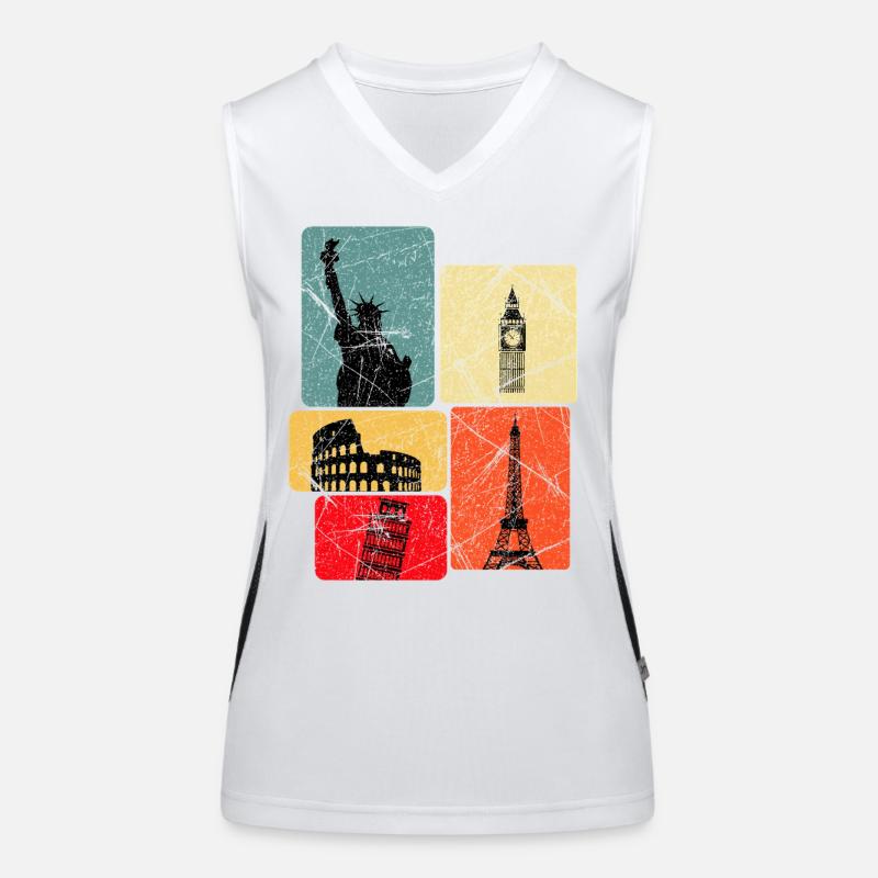 World trip Women's Functional Contrast Tank Top