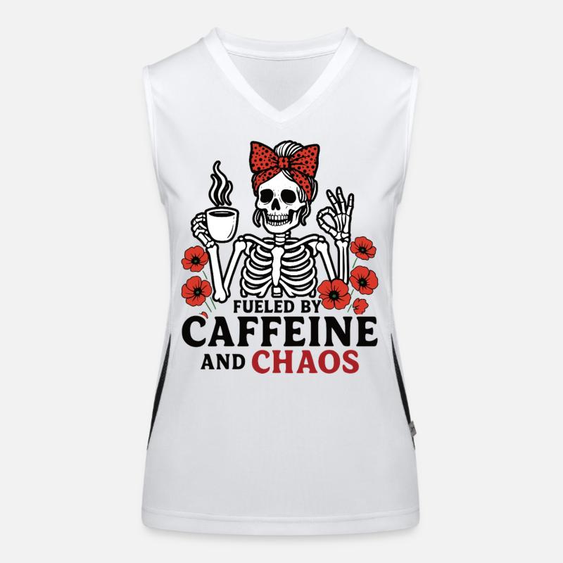 Mutter Koffein Mutter Skelett Kaffee Funktionelles Kontrast-Tank Top für Frauen