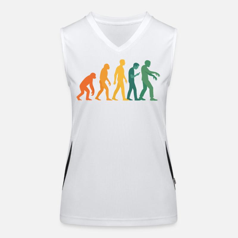 Evolution Silhouette Farbverlauf Funktionelles Kontrast-Tank Top für Frauen