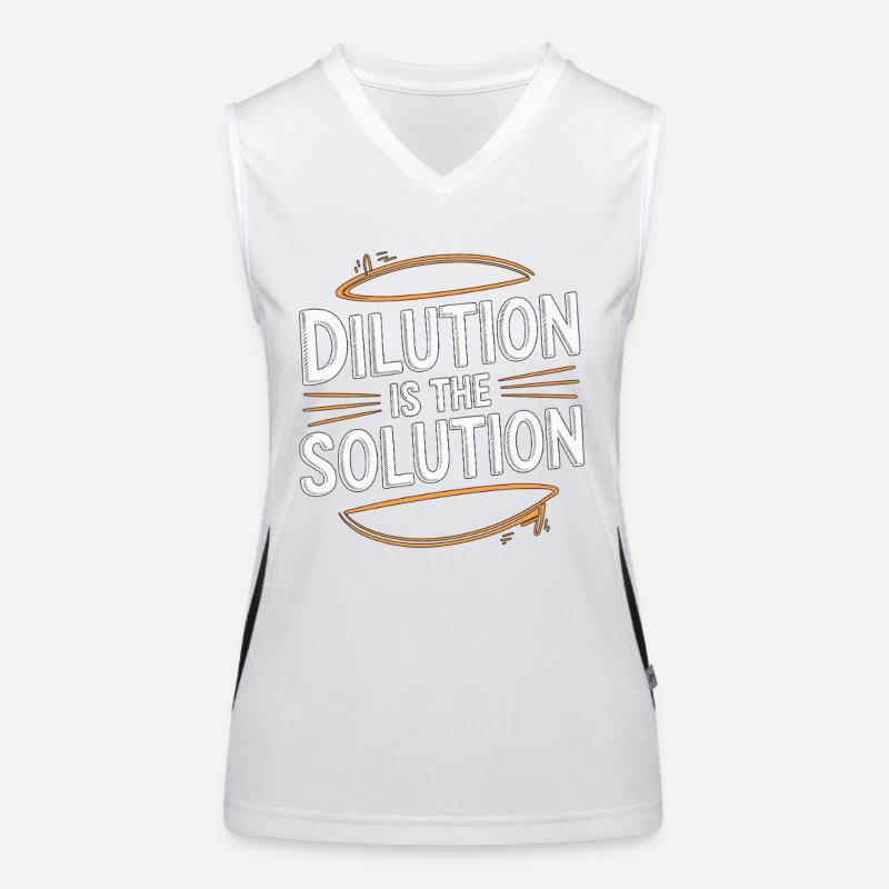 Lab Technician Dilution Is The Solution Phlebotomy Funktionelles Kontrast-Tank Top für Frauen
