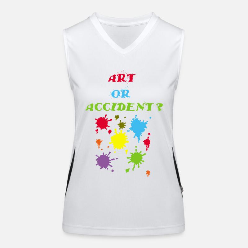Kunst oder Unfall? Funktionelles Kontrast-Tank Top für Frauen