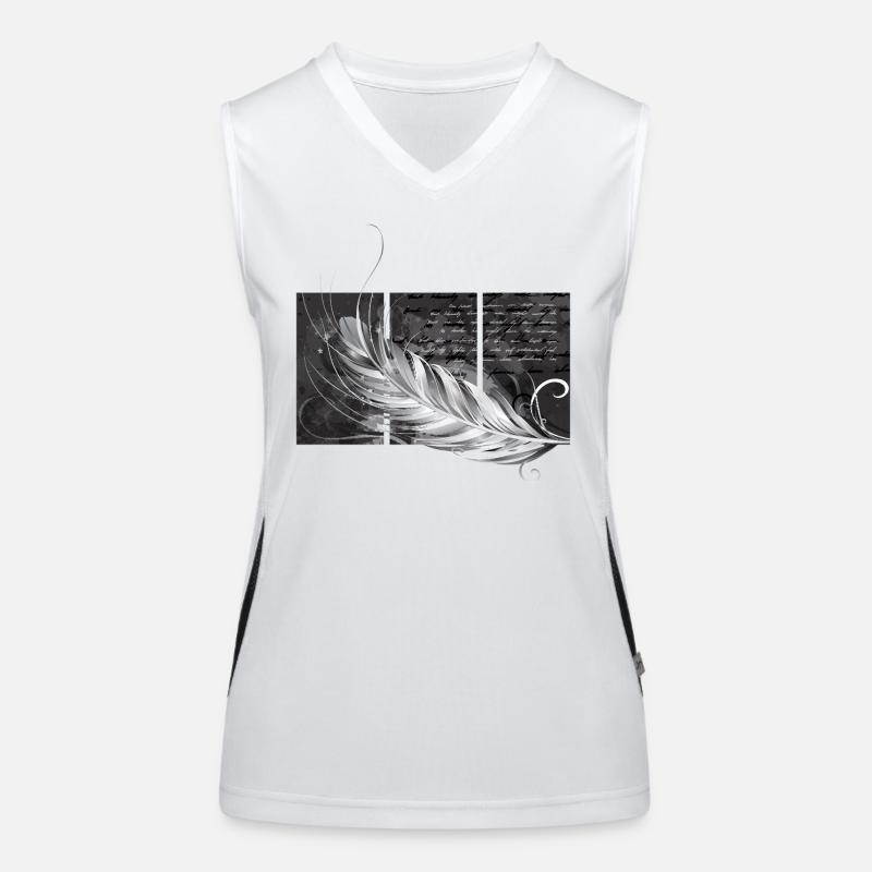 Feather Triptych Women's Functional Contrast Tank Top