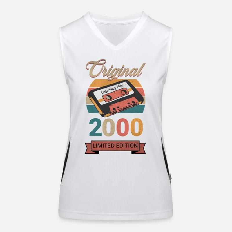 Original 2000 Édition Limitée Cadeau d’Anniversaire Débardeur respirant contrasté Femme