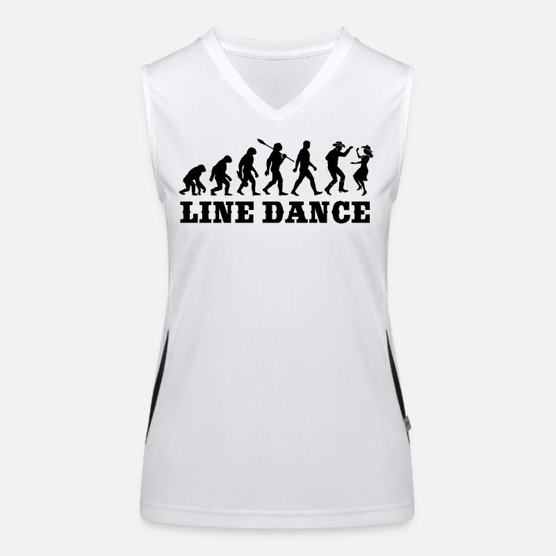 Vintage Evolution - Line Dance - Geschenk Funktionelles Kontrast-Tank Top für Frauen