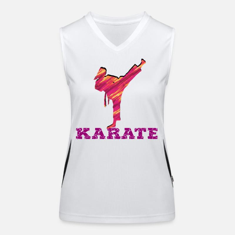 Karaté Silhouette Explosion de couleurs Débardeur respirant contrasté Femme