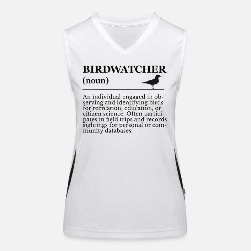 Birdwatcher Definition - Vogelbeobachtung Funktionelles Kontrast-Tank Top für Frauen