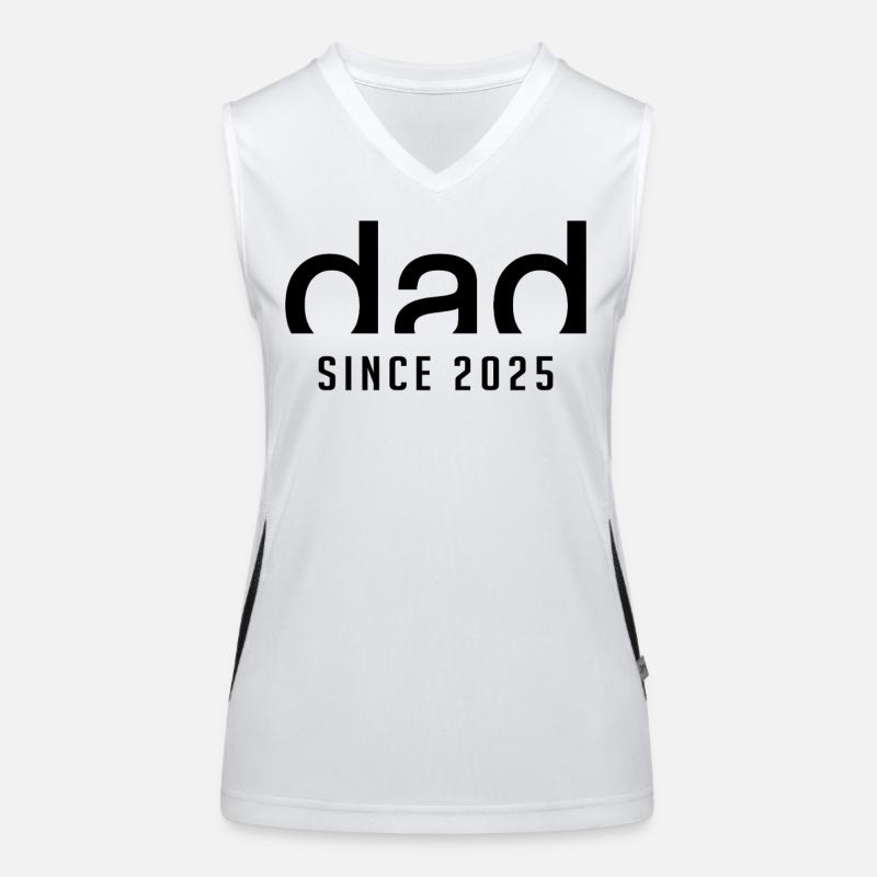 Dad since 2025 | Birth Paternity Gift Women's Functional Contrast Tank Top