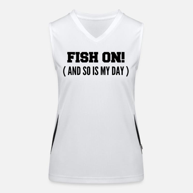Fisch dran! Oder ist mein Tag am Haken? Funktionelles Kontrast-Tank Top für Frauen