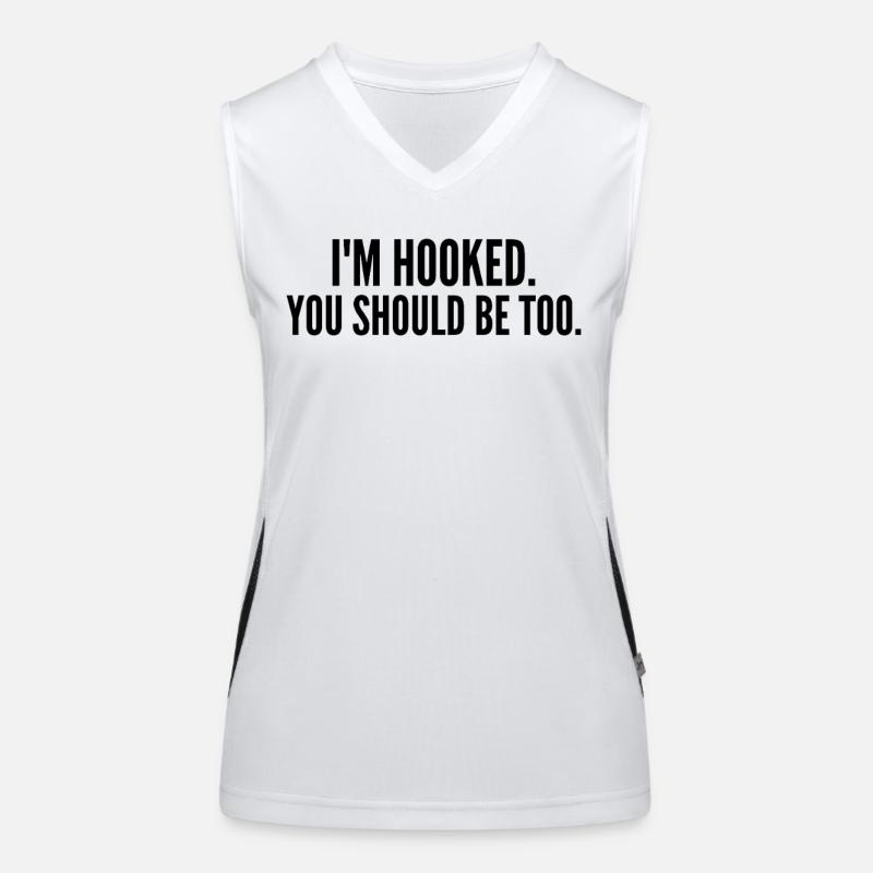 Ich bin am Haken. Du solltest es auch sein! Funktionelles Kontrast-Tank Top für Frauen