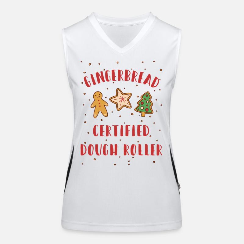 Gingerbread - Certified Dough Roller - Christmas Women's Functional Contrast Tank Top