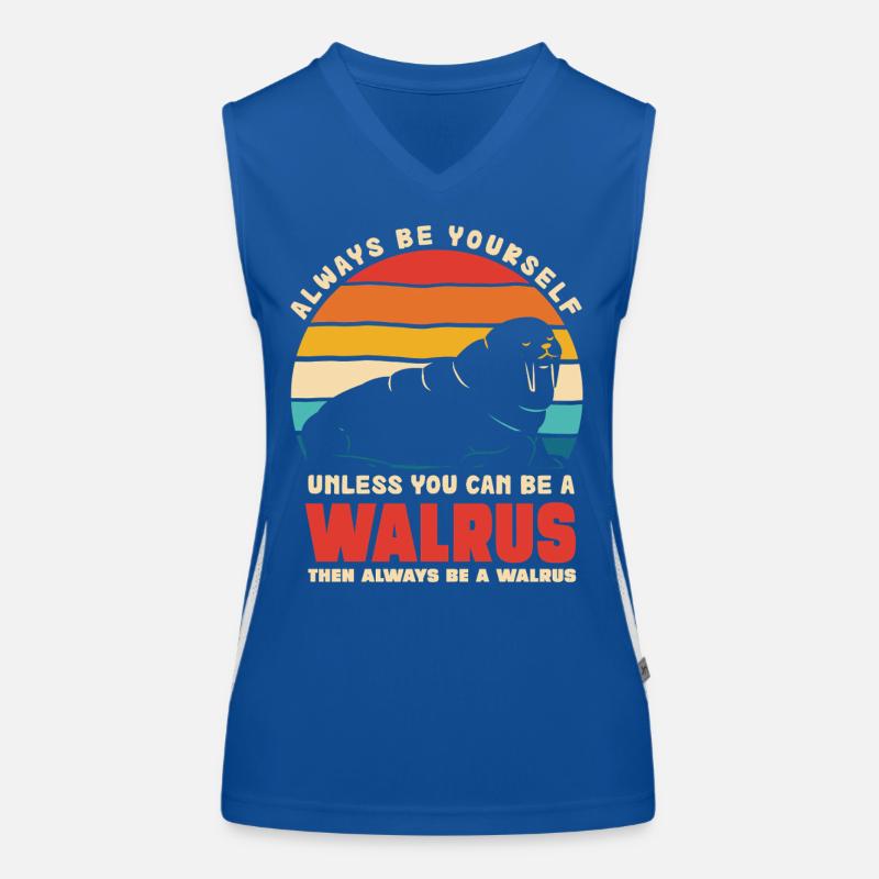 Walrus Selbstbewusstsein Retro Funktionelles Kontrast-Tank Top für Frauen
