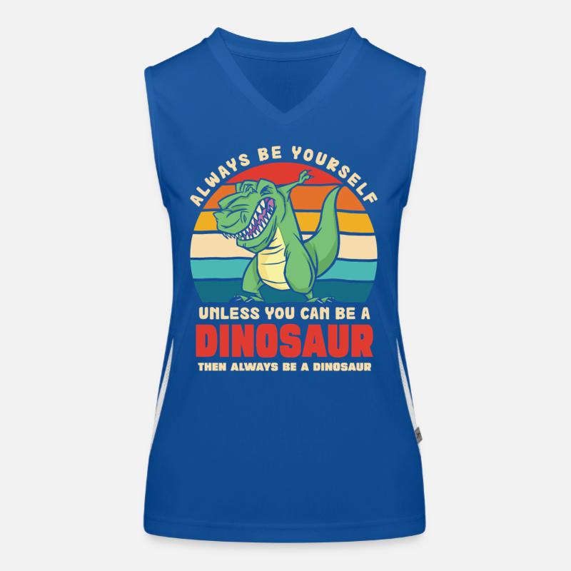 Sei du selbst, außer du bist Dinosaurier Funktionelles Kontrast-Tank Top für Frauen