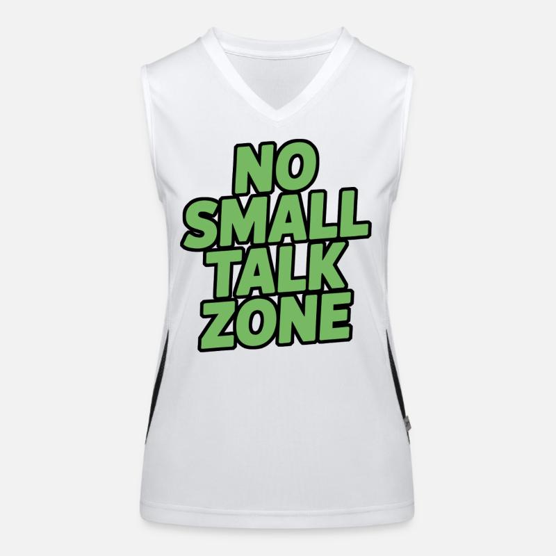 No Small Talk Zone Funktionelles Kontrast-Tank Top für Frauen