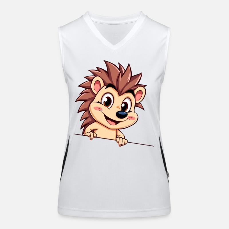 Flinker Igel am Draht Funktionelles Kontrast-Tank Top für Frauen